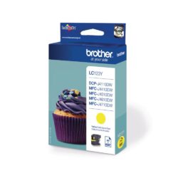 Brother LC123 Y Innobella™ Ink, Ink Cartridge, Yellow Single Pack, LC-123Y